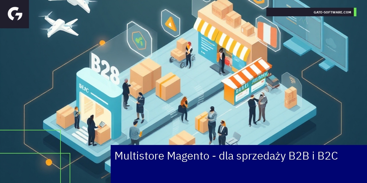 Magento Multistore i cyfryzacja sprzedaży w HVAC Schemat Magento Multistore i e-commerce B2B HVAC