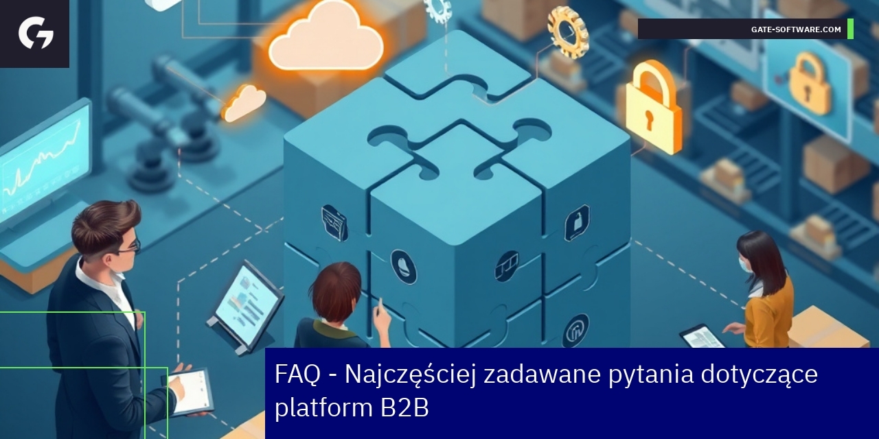 Schemat platformy B2B z elementami integracji i UX