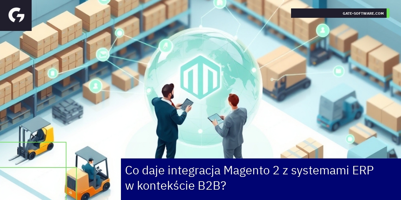 Schemat integracji Magento 2 z ERP w biznesie B2B