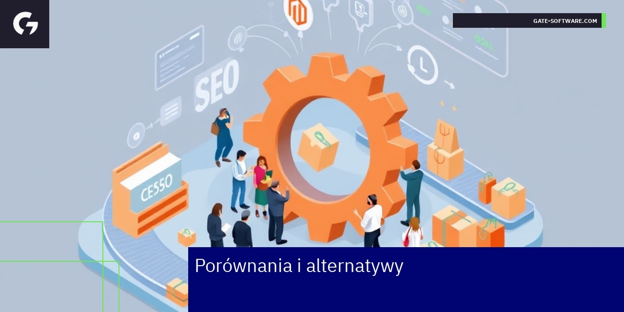 Porównanie i alternatywy platform e-commerce Magento 2 Logotypy Magento WooCommerce Shopify PrestaShop OpenCart