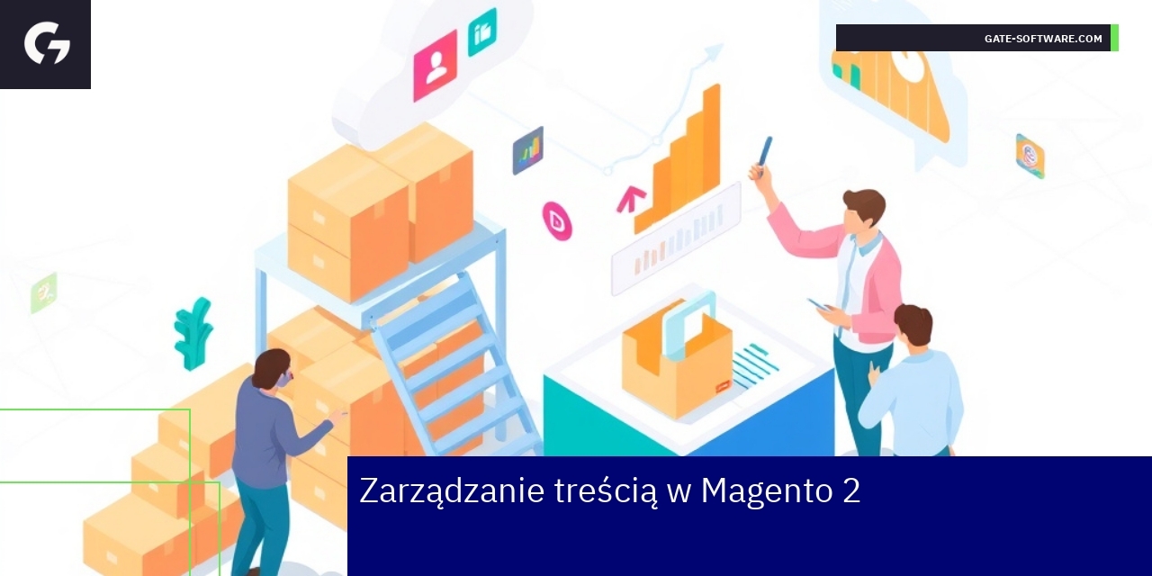 Panel Magento 2 pokazujący narzędzia do zarządzania treścią
