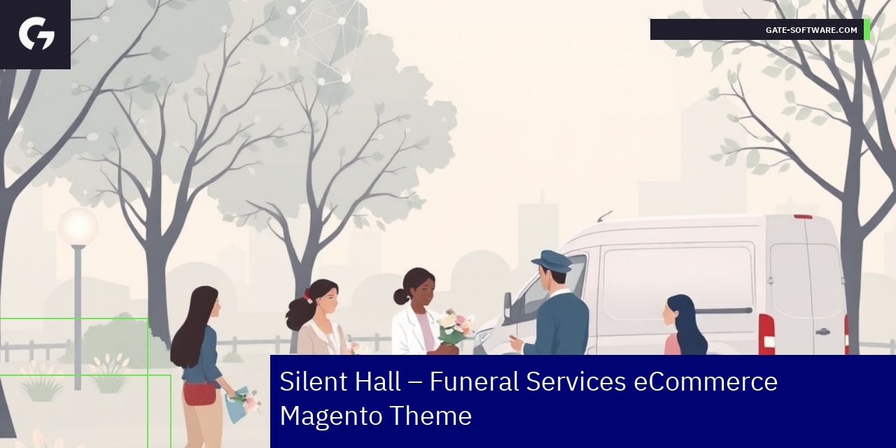Calming ecommerce website layout for funeral services