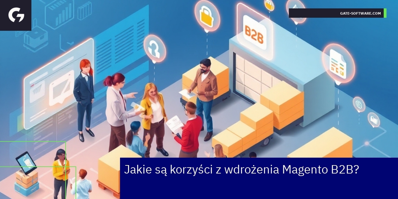 schemat korzyści wdrożenia platformy Magento B2B