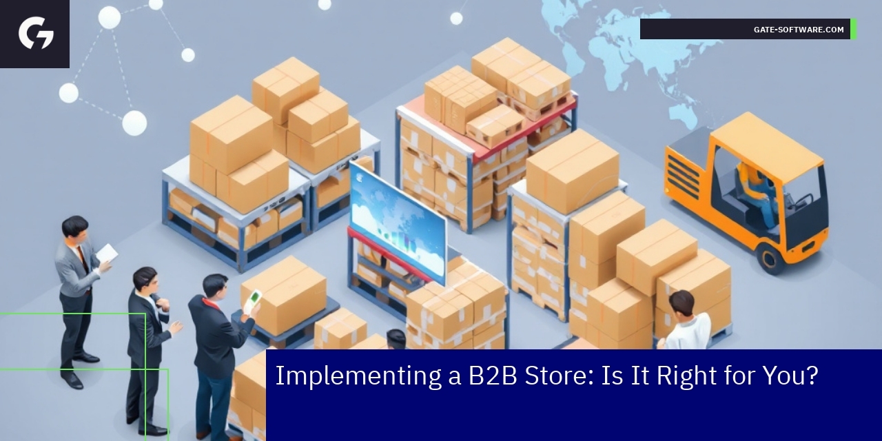 Business people working on B2B ecommerce platform