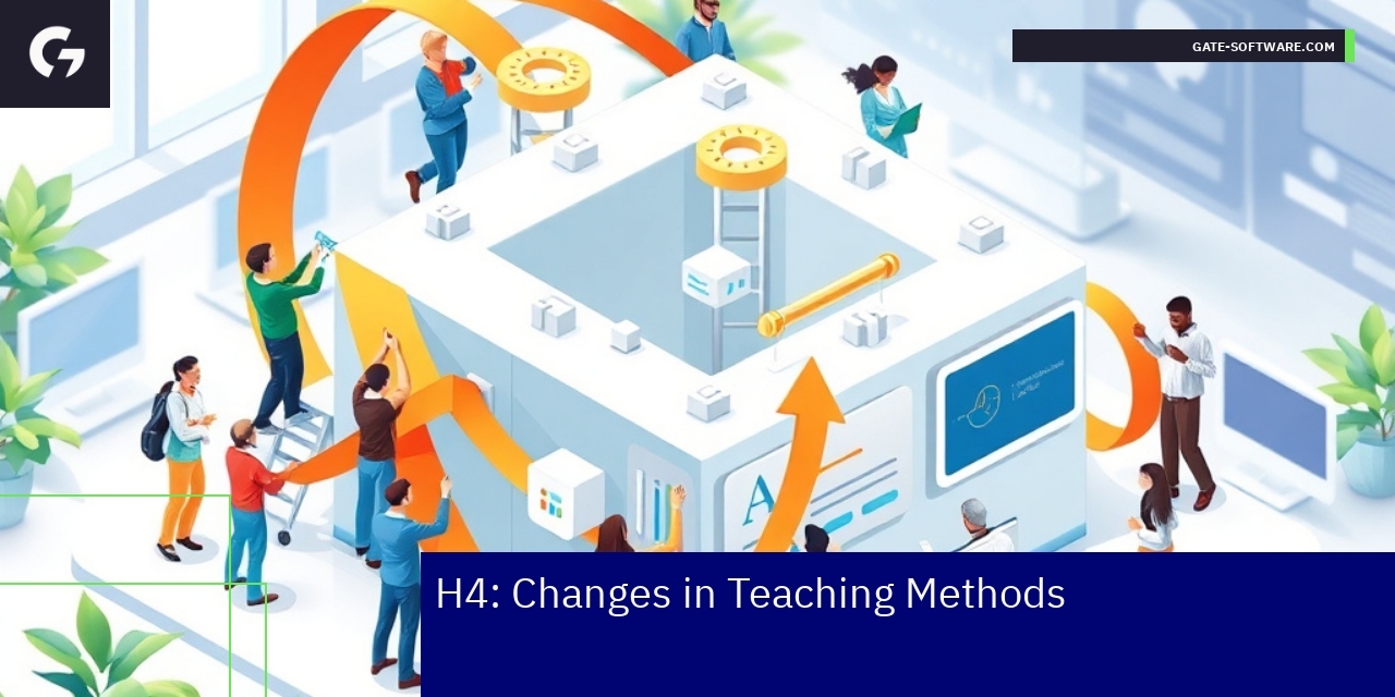 Illustration of digital teaching methods and customization