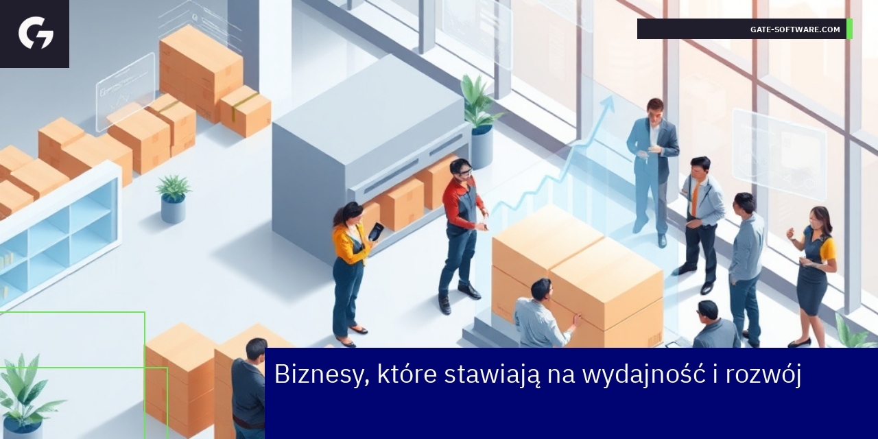 Grafika przedstawiająca rozwój i wydajność biznesu