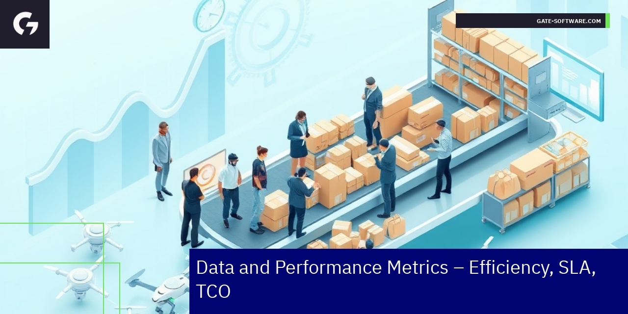 Graphs showing project efficiency and SLA percentages