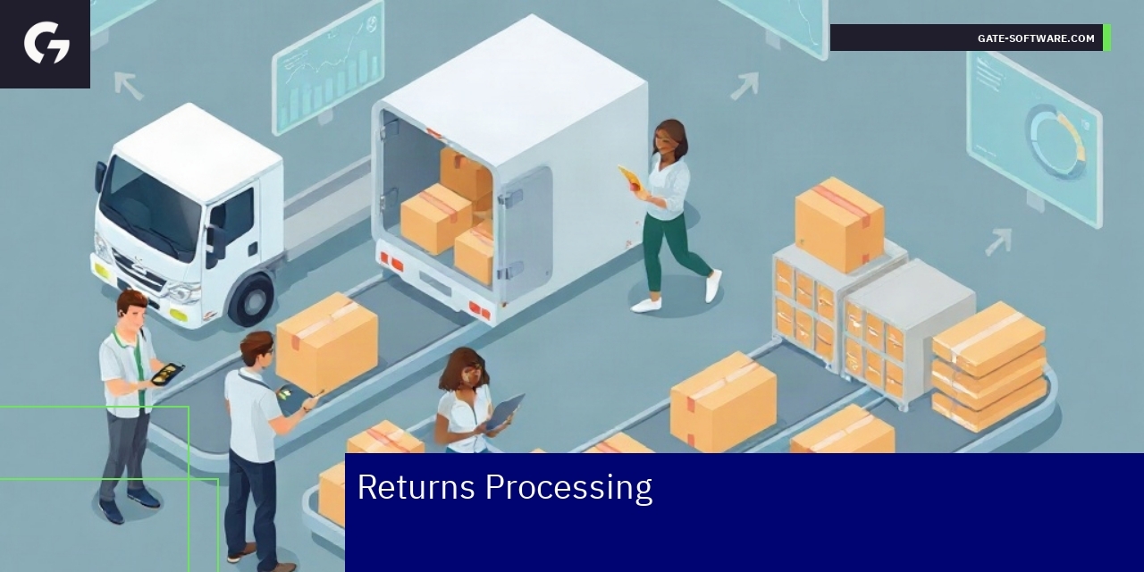 Diagram showing returns processing and system integration