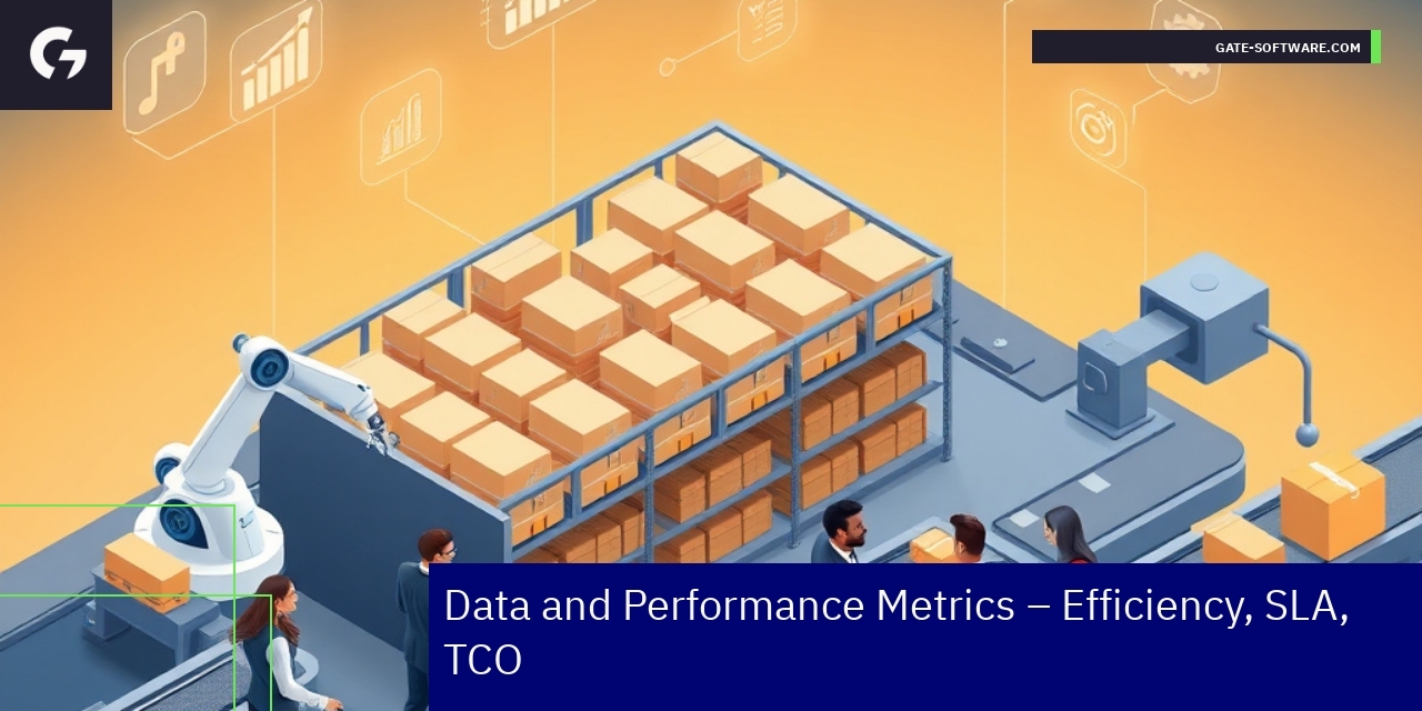 Graphs showing project metrics and efficiency rates