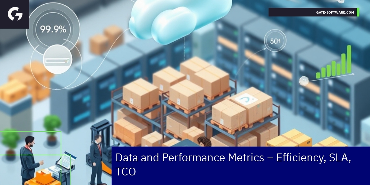 Graphs showing efficiency, SLA, and cost metrics