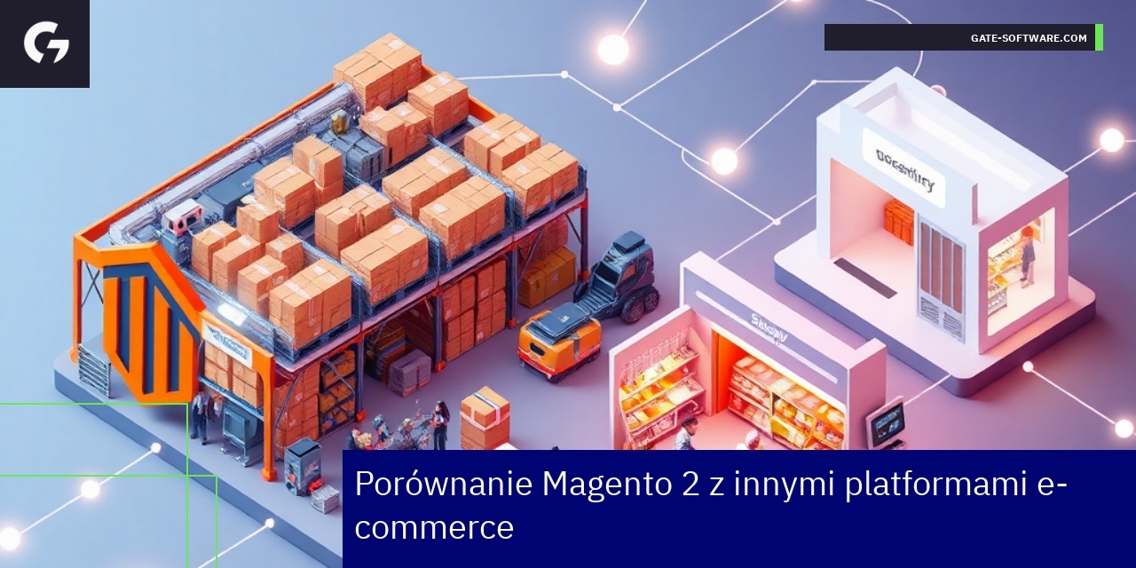 Schemat porównujący Magento 2, WooCommerce i Shopify