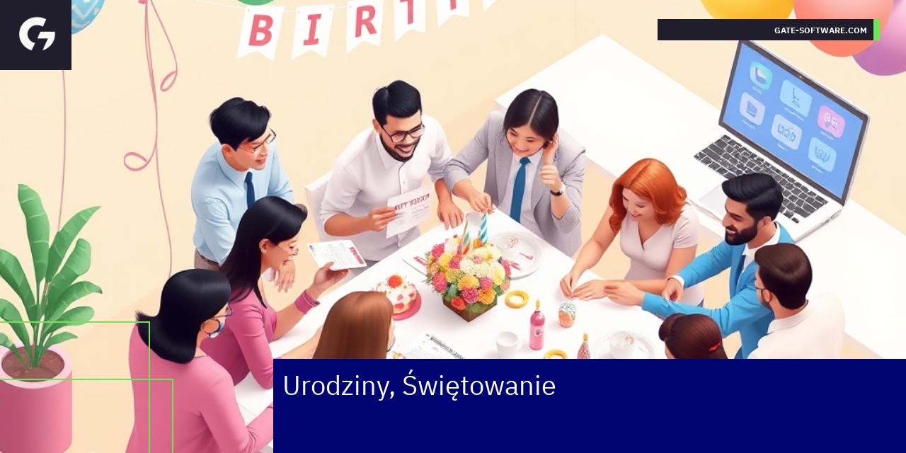 Kolorowe dekoracje i personalizowane urodzinowe gadżety
