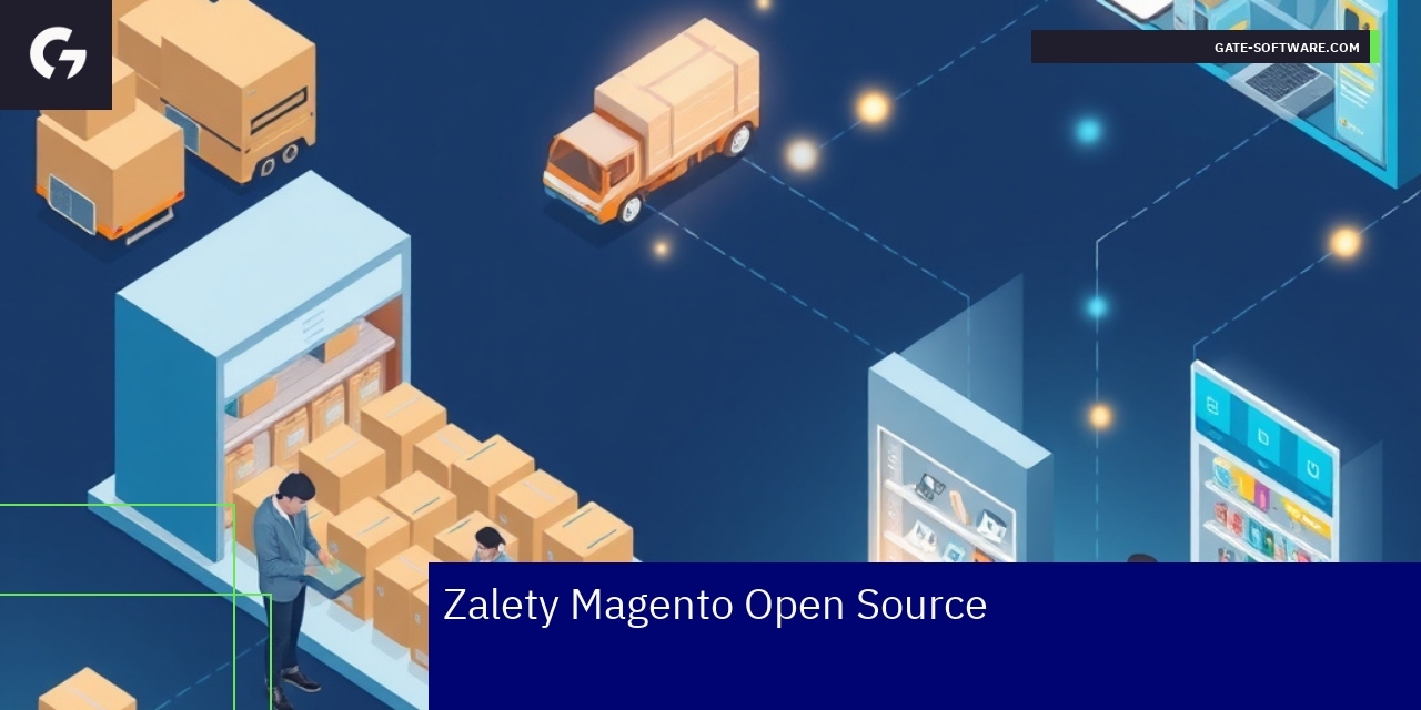 Schemat zalet Magento: omnichannel, społeczność, dostosowanie