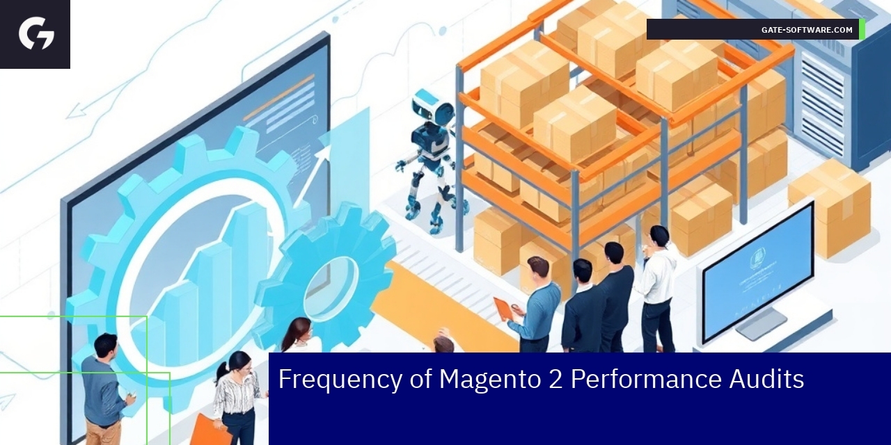 Magento 2 Performance Audit Frequency and Benefits Chart showing Magento 2 audit aspects and benefits