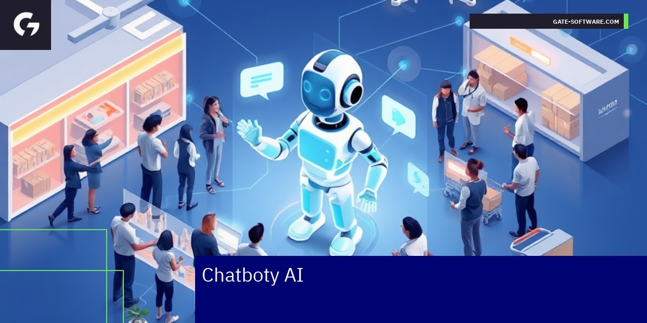 Ilustracja chatbotów AI i ich funkcji w e-commerce