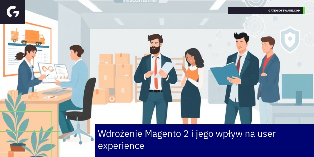 grafika przedstawiająca współpracę i wsparcie Magento
