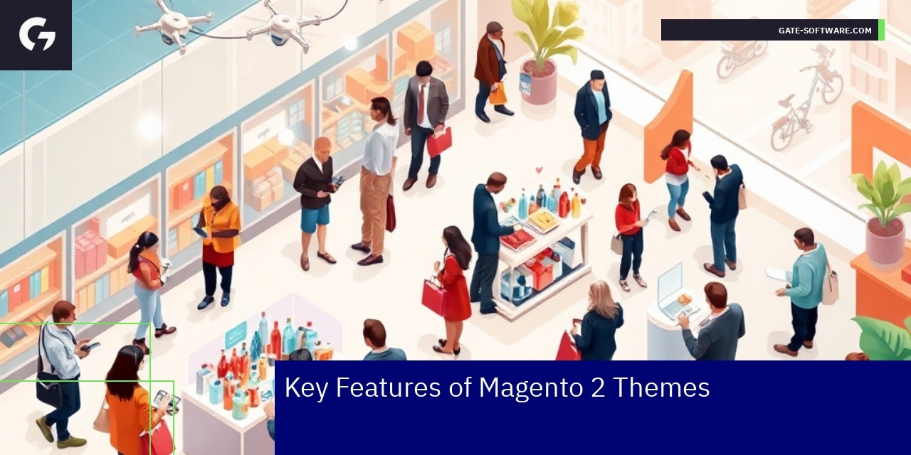 Magento 2 theme features icons and descriptions