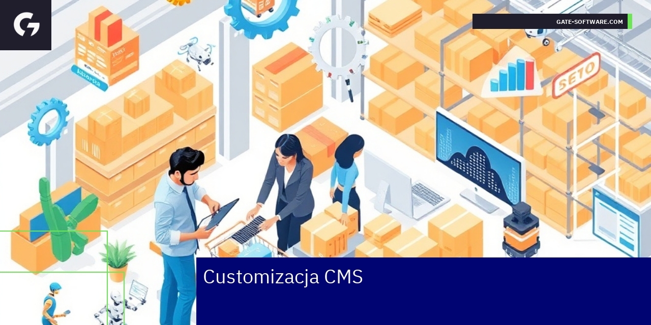 Schemat przedstawiający proces customizacji CMS