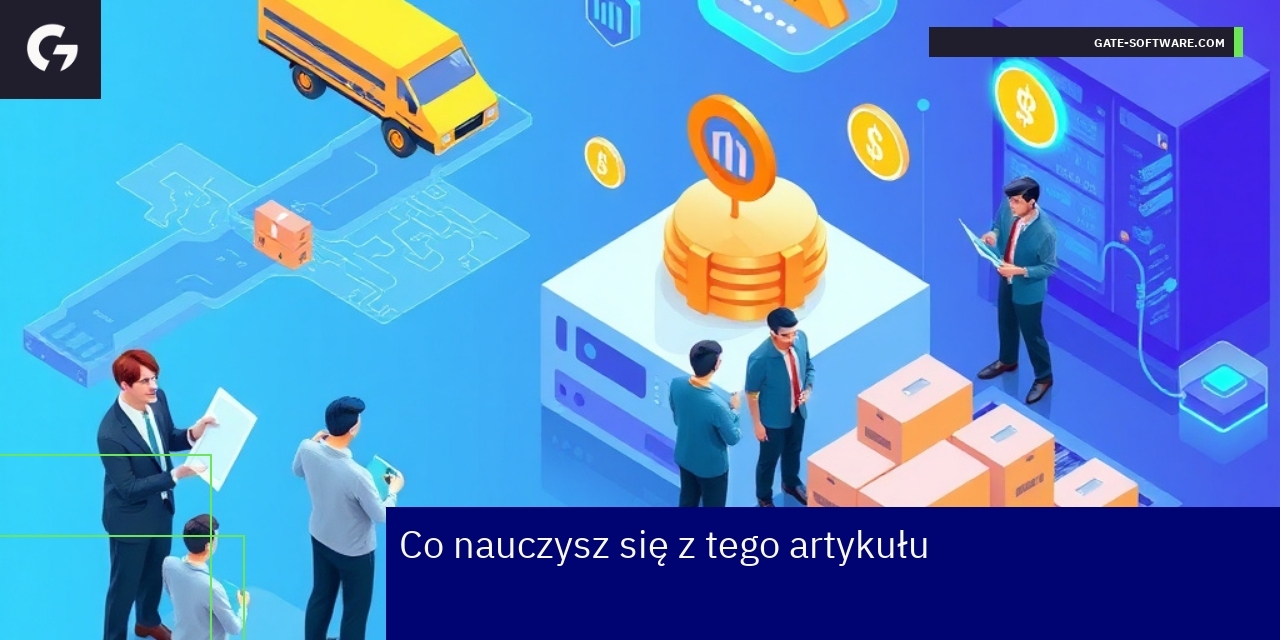 Wykresy i ikony symbolizujące wydajność i migrację