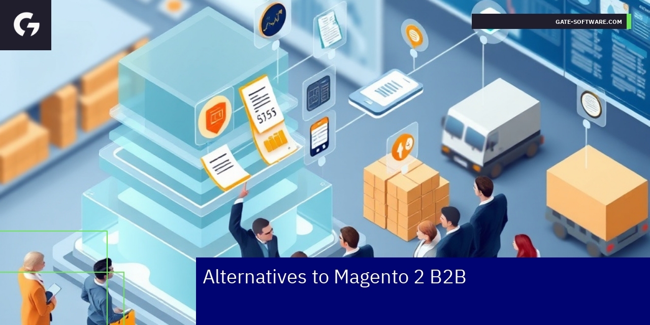 Diagram illustrating Magento 2 B2B platform evaluations