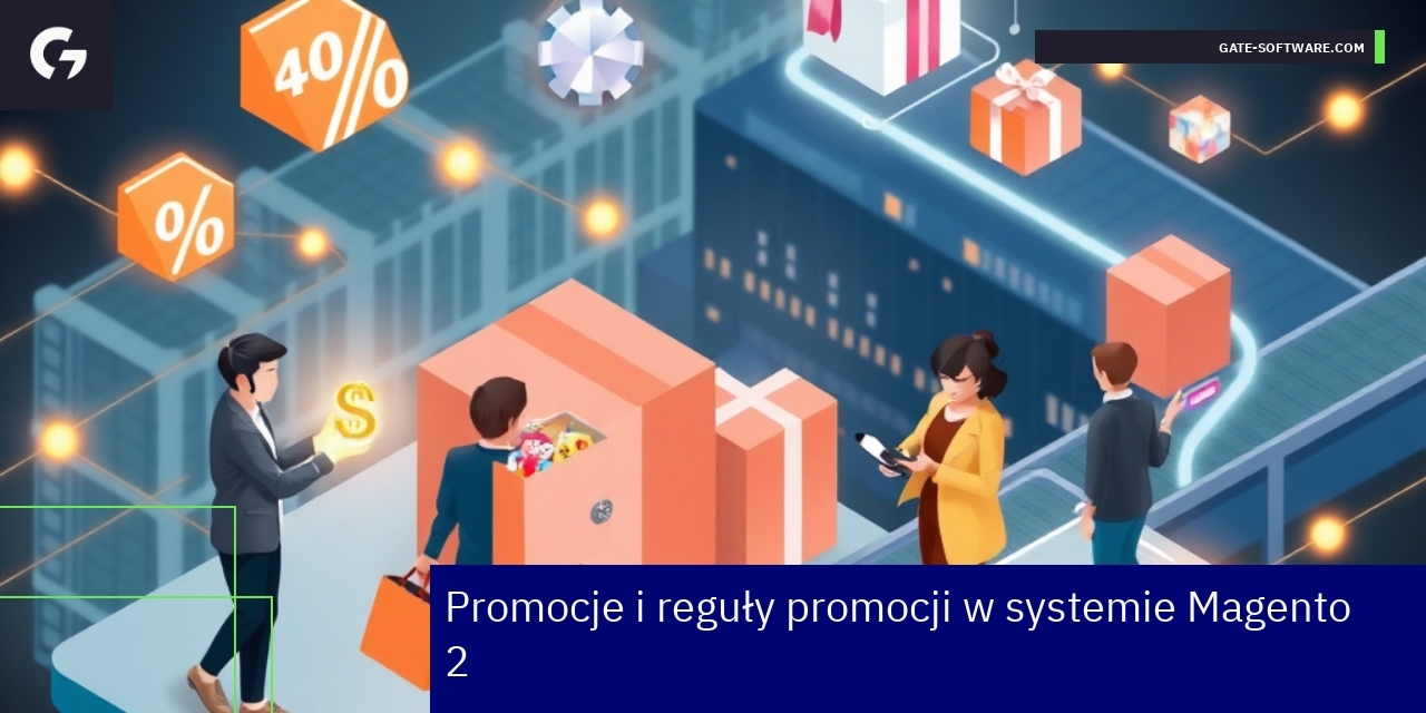 Grafika ilustrująca promocje i reguły w Magento 2