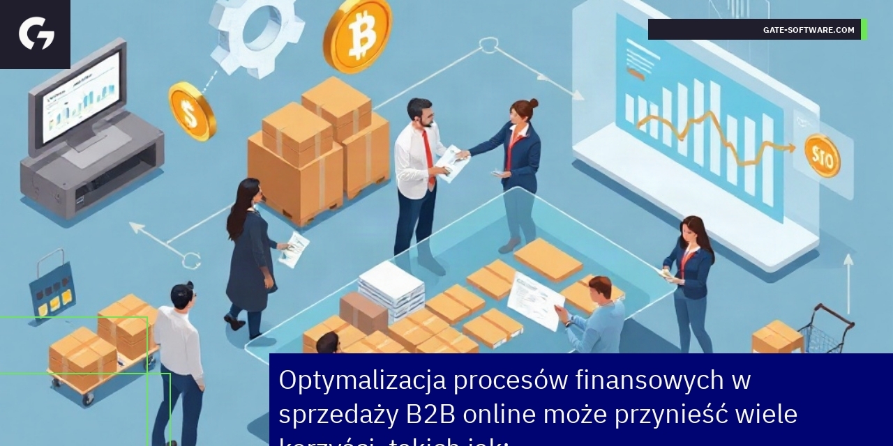 Schemat procesów finansowych B2B online z korzyściami