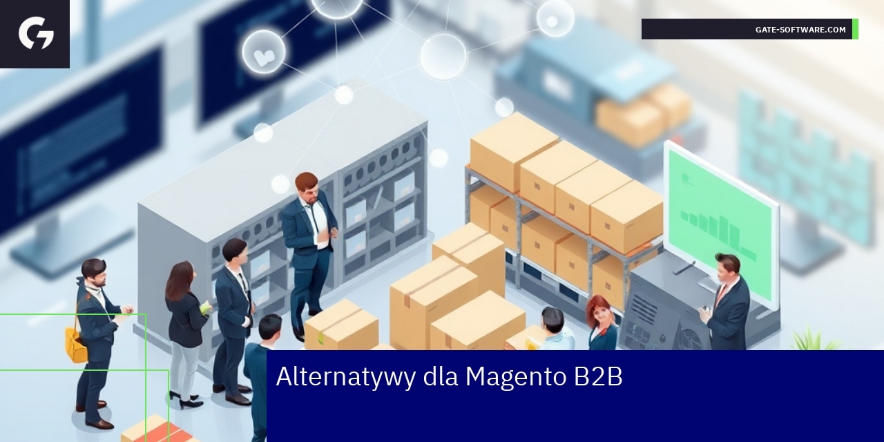 Alternatywne platformy e-commerce B2B Logotypy platform Shopify WooCommerce BigCommerce Odoo PrestaShop