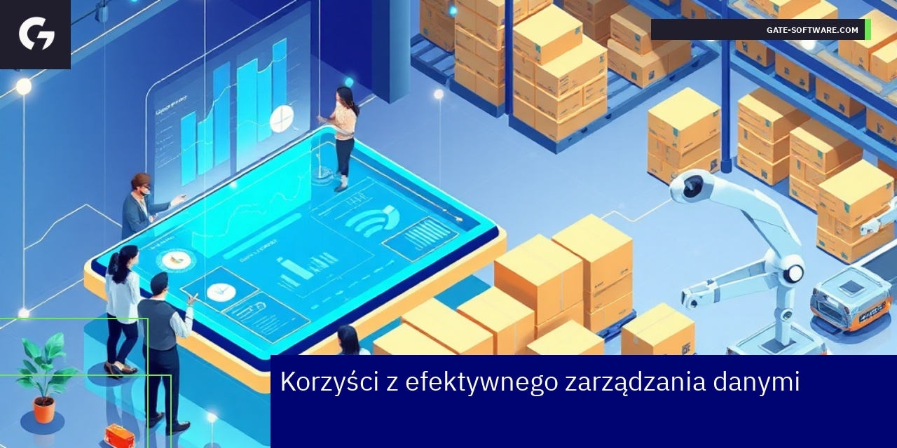 Schemat zarządzania danymi i e-commerce w firmie