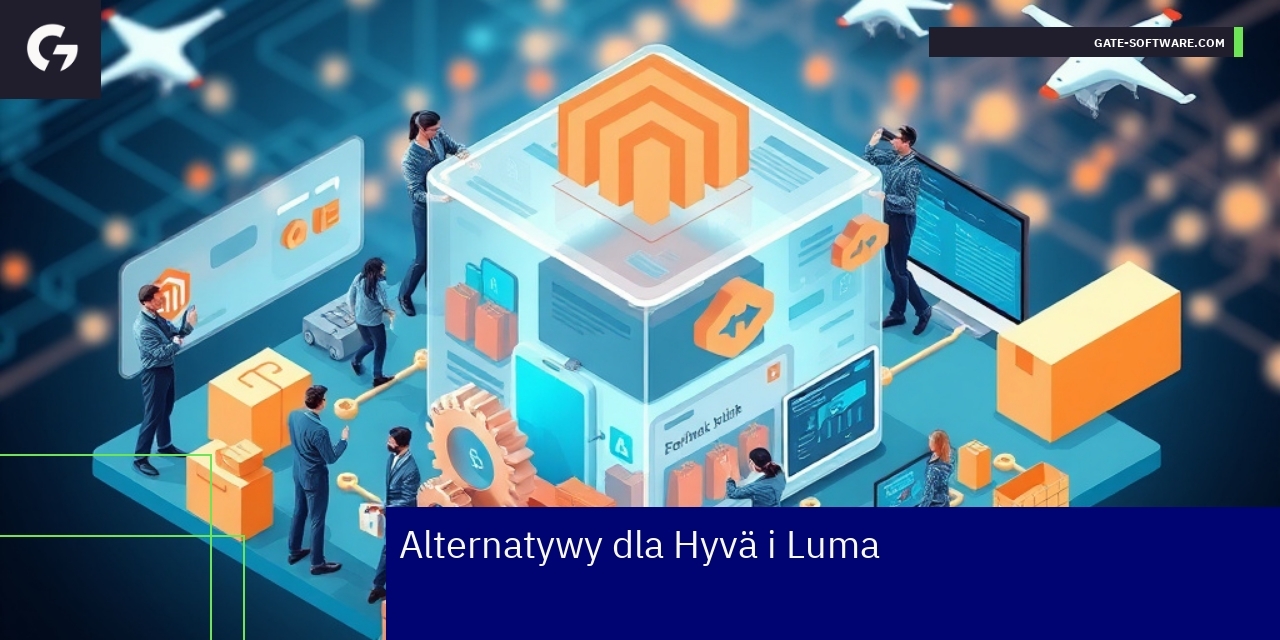 Logo Magento i ikony szablonów Hyvä oraz Luma