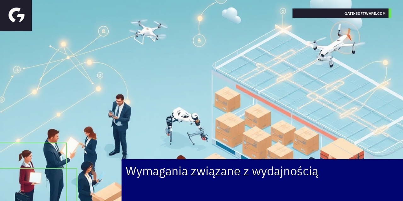 Wykresy i ikony symbolizujące wydajność systemu