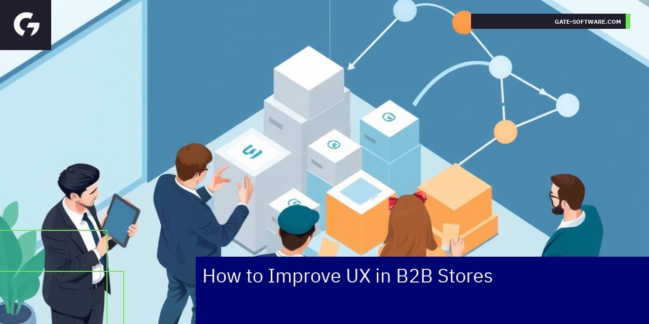 User interface showing Magento 2 B2B store UX features