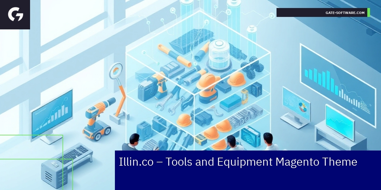 Dashboard showing Magento theme features and analytics