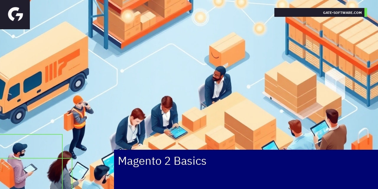 Diagram showing Magento 2 features and B2B integrations