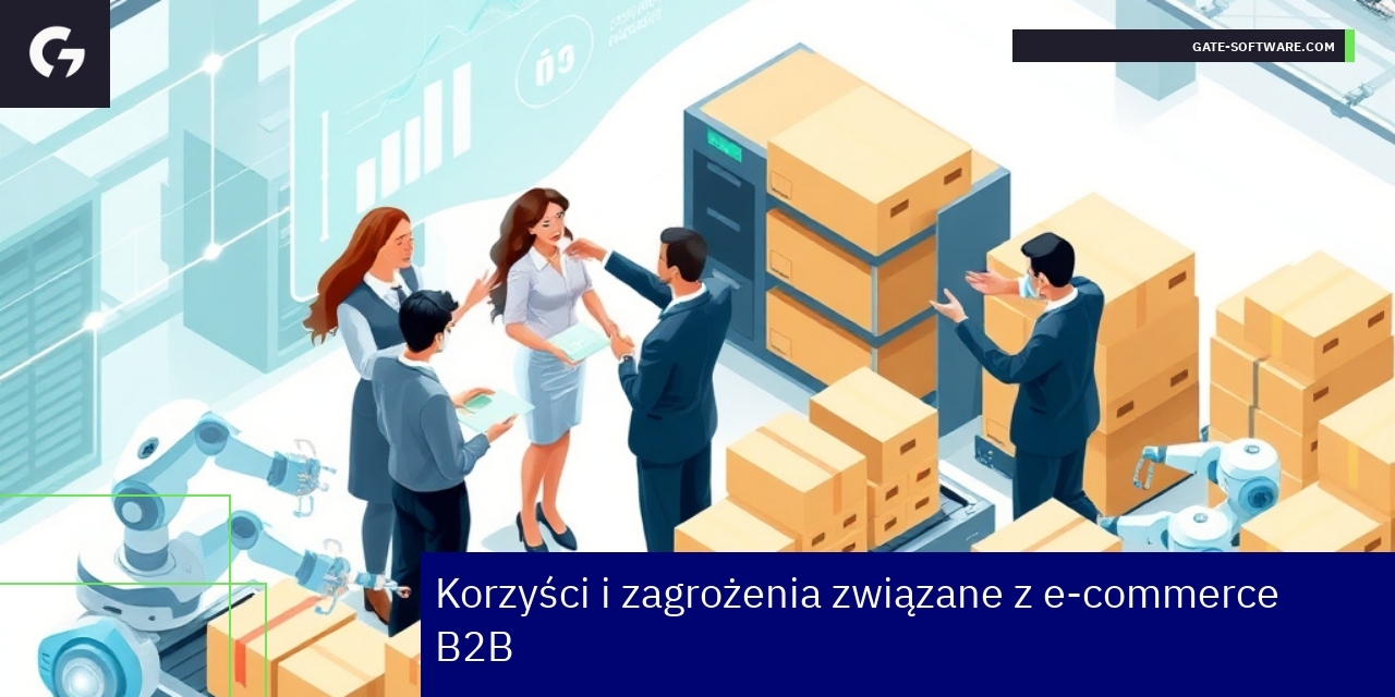 Schemat korzyści i zagrożeń w platformie B2B