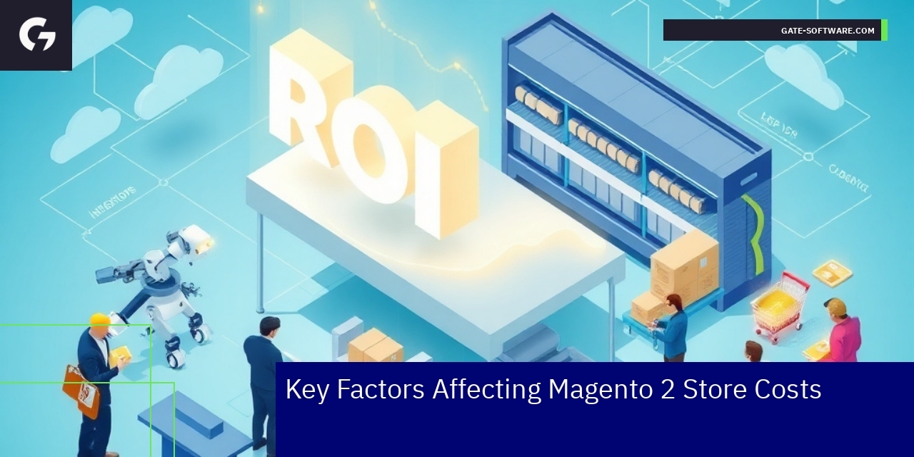 Graphical overview of Magento 2 ROI and cost factors