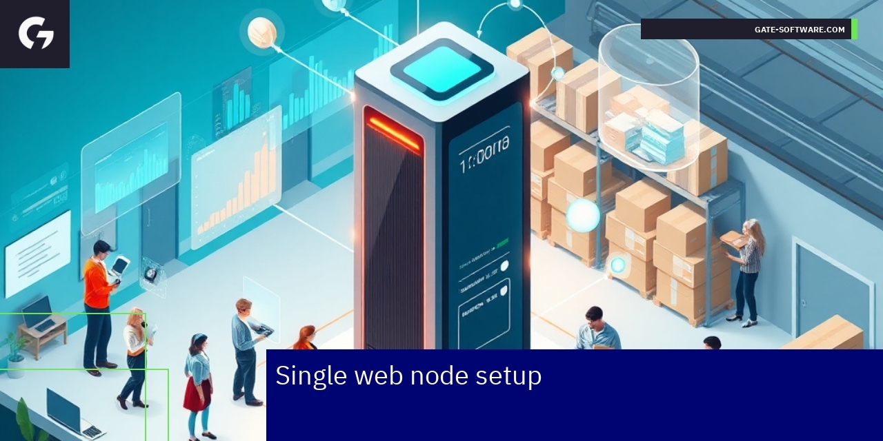Schemat infrastruktury single web node Hyva