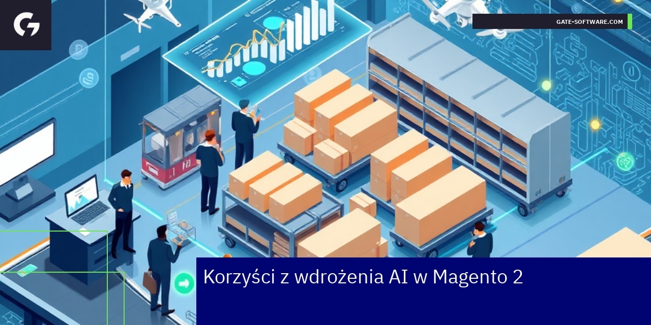 Schemat korzyści wdrożenia AI w Magento 2