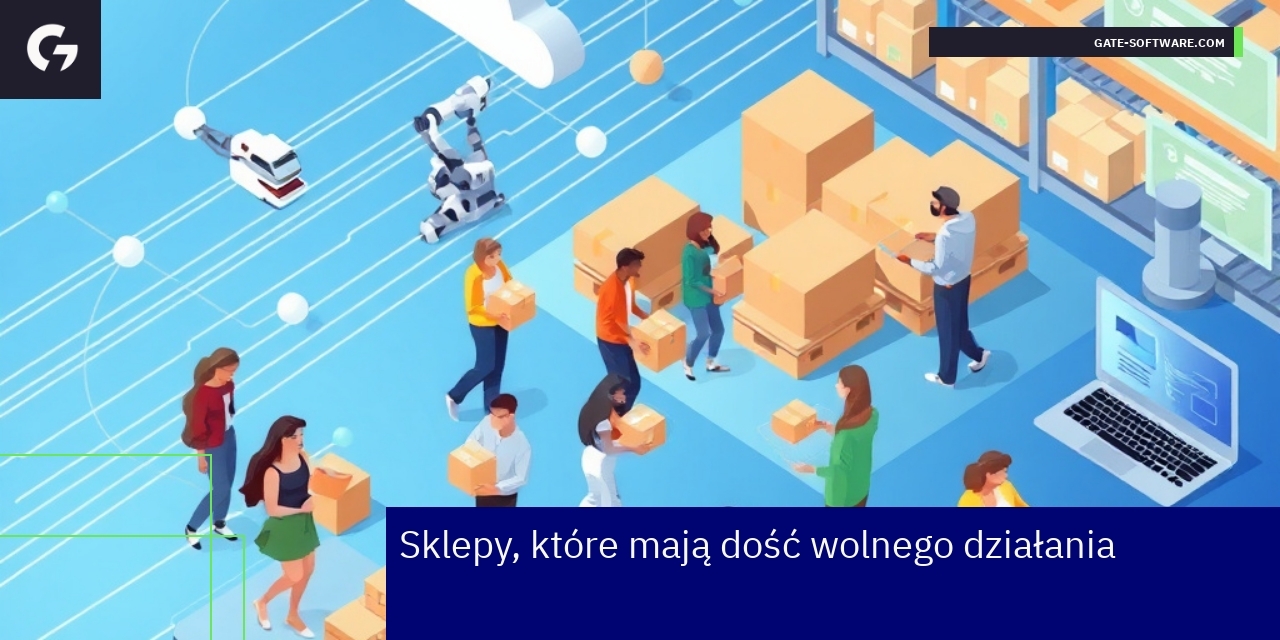 Grafika przedstawiająca szybkie działanie platformy e-commerce
