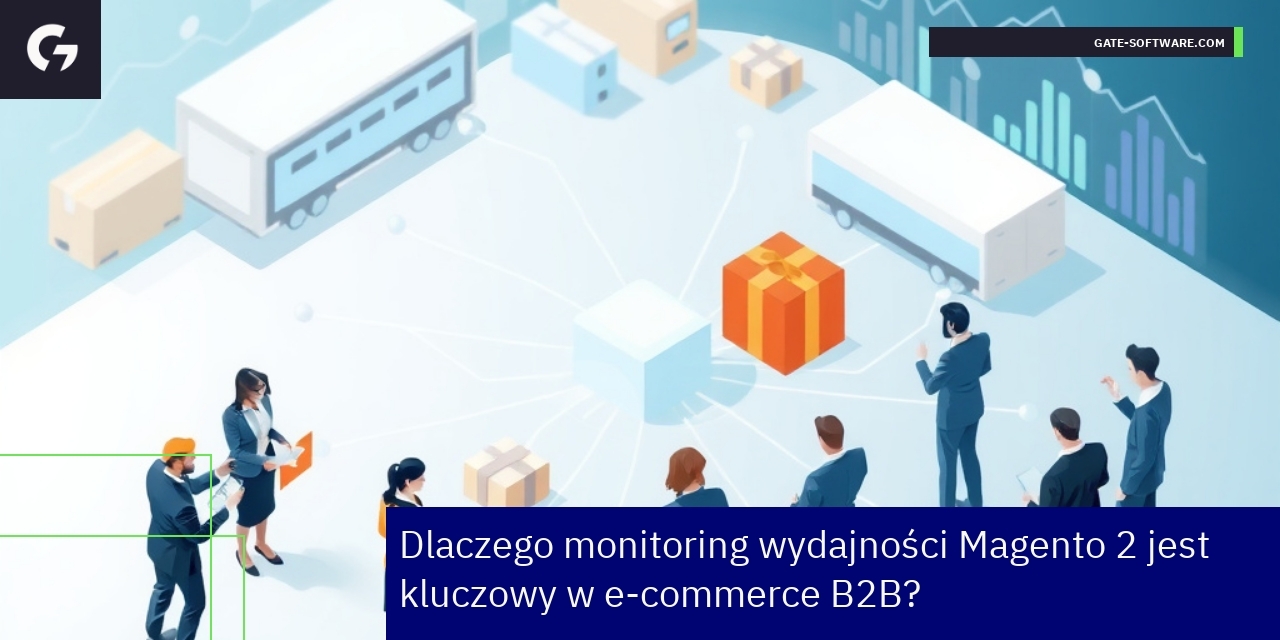 Kluczowy monitoring wydajności Magento 2 w B2B Dashboard monitoringu wydajności Magento 2 w e-commerce B2B