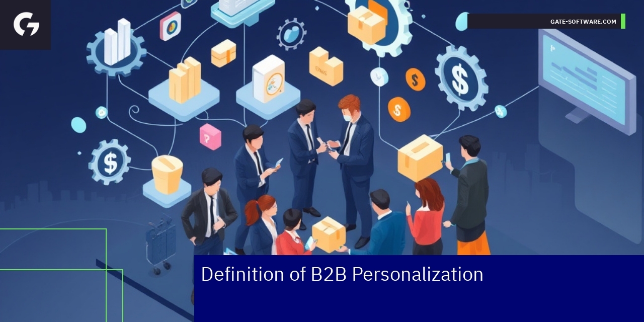 Business user interacting with personalized B2B platform