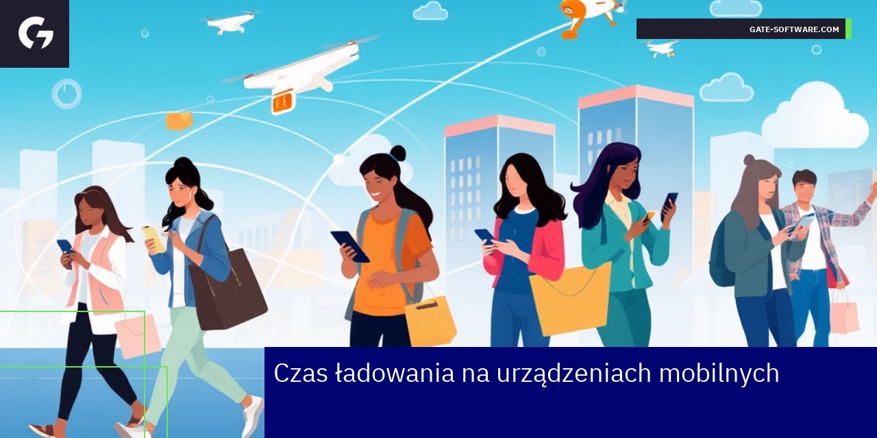 Smartfon z wykresami szybkości ładowania stron