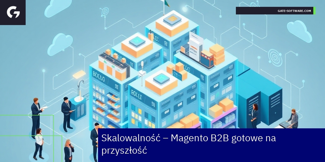 Skalowalność i strategie Magento B2B Schemat skalowalności platformy Magento B2B