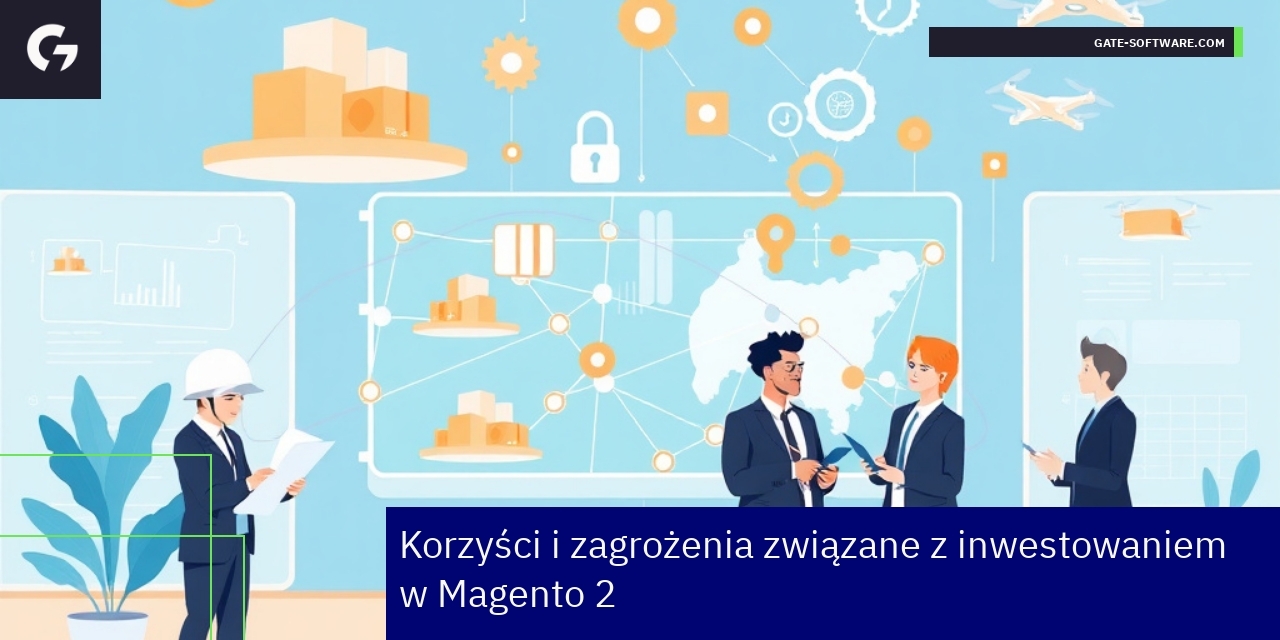 Schemat korzyści i zagrożeń platformy Magento 2