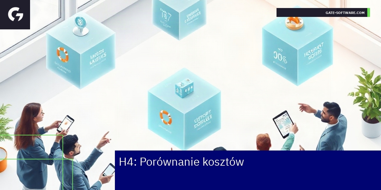 Schemat różnych kosztów platform B2B dla biznesu