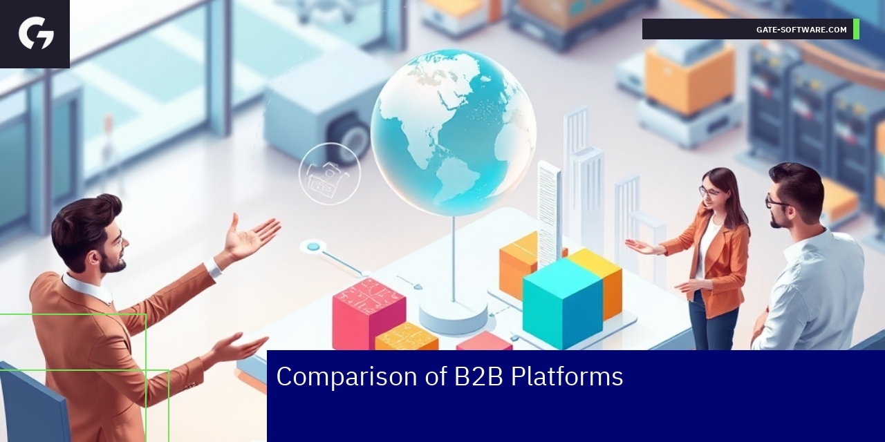 Illustration of B2B platform features and integrations