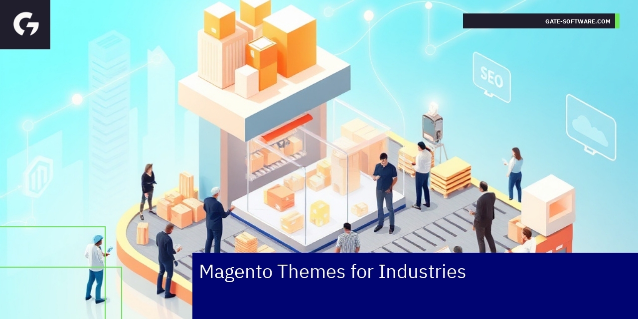 Graphical representation of Magento themes and features