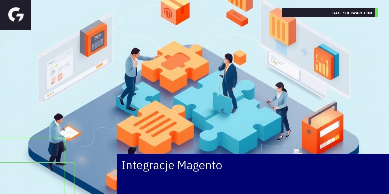 Schemat integracji Magento z ERP i CRM