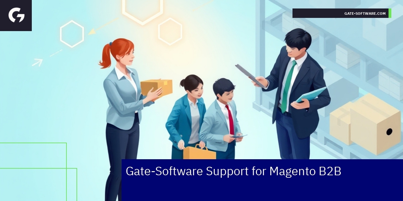 Magento B2B platform integration and support diagram