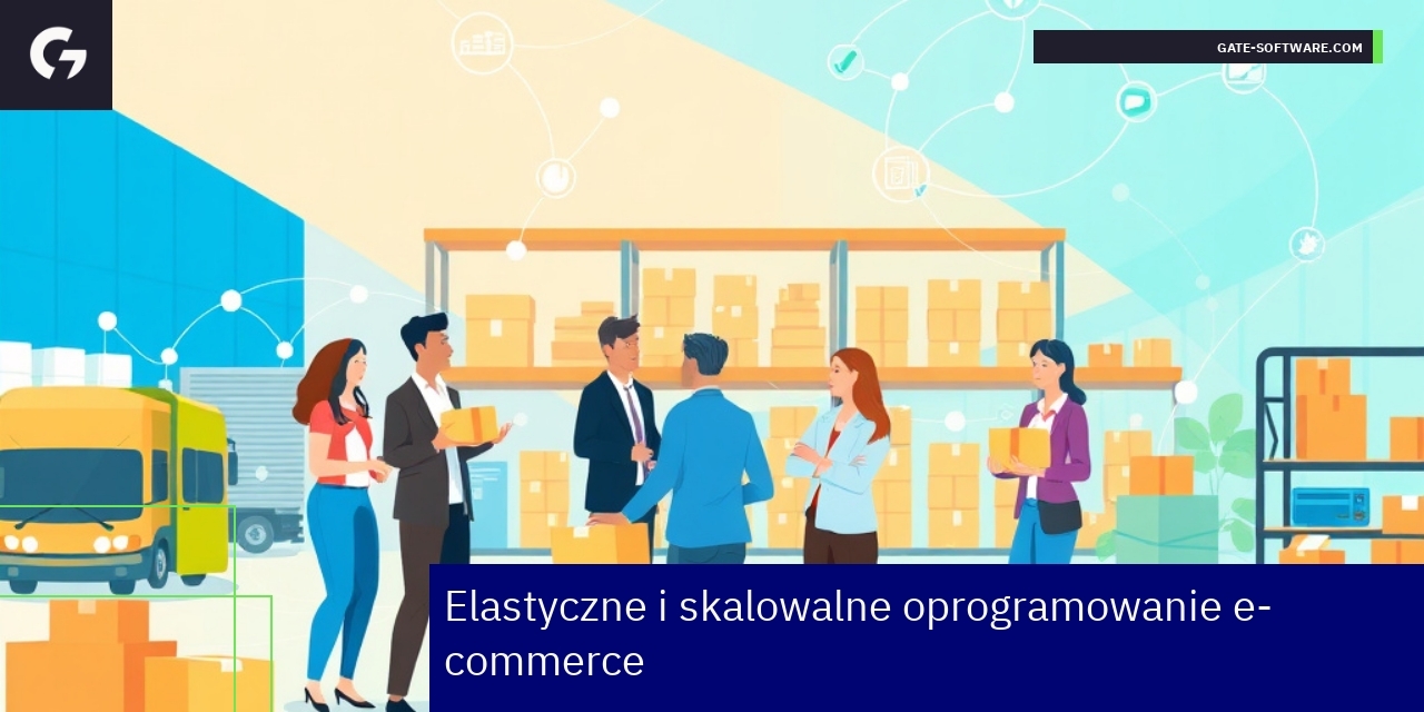 Skalowalne rozwiązania e-commerce dla B2B Diagram ilustrujący procesy e-commerce i B2B