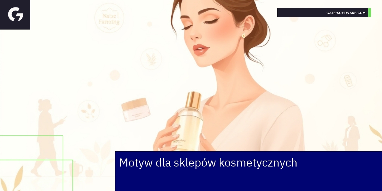 Elegancki motyw sklepu z kosmetykami na ekranie